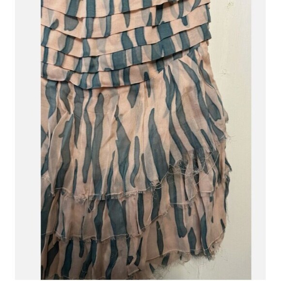 Kate Moss X Topshop Strapless Dress, Size US8 UK12, Zebra Print ruffles - Picture 5 of 8